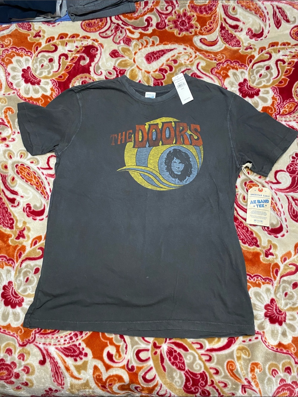 American Eagle Outfitters Black The Doors Graphic Tee